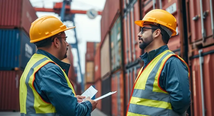 Expert manutention conteneur portuaire